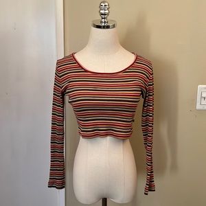 Vintage Striped Crop Top